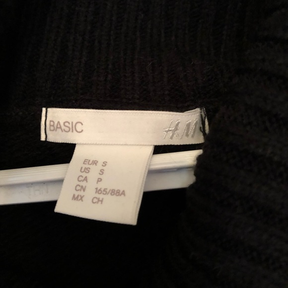 Black sweater dress with shawl collar - Picture 2 of 2